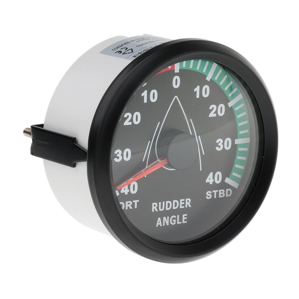 Rudder Angle Gauge 85mm IP67 Dustproof Marine Instrument for Boat Steering System Accessories