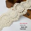 Exquisite Lace Trim: 13CM Wide Pure Cotton Fabric Edge with Embroidery for DIY Accessories