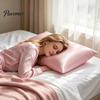 Wrinkle Resistant Bedding Shams Satin Pillow Case, Silky Cooling Cover, Reduces Hair Frizz & Skin Versatile Home Accessories Friction, Solid Color Bed