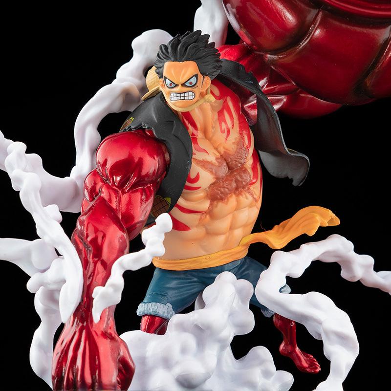 22cm Anime One Piece Luffy Big Saru King Spear Big Fist Action Figure Model Hand-made PVC Statue Collection Toy Gift Ornaments