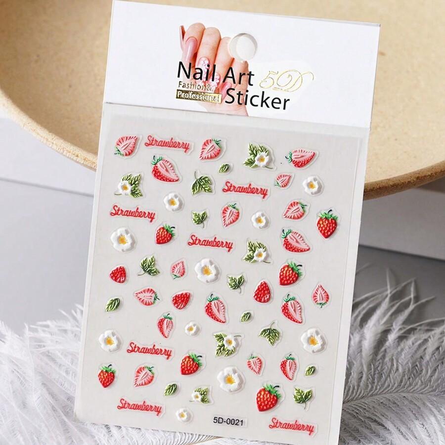 3 Sheet 5D Resin Floral & Butterfly Nail Stickers,2pcs 5D Self-Adhesive Embossed Flower Nail Stickers,Floral Slider Nail Decor Nail Art Supplies DIY