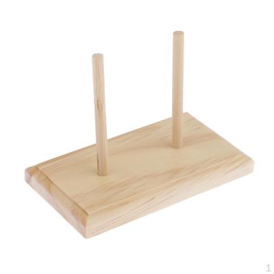 Portafilo a 2 bobine, organizer da cucito con supporto in legno per cucito, trapuntatura, ricamo,