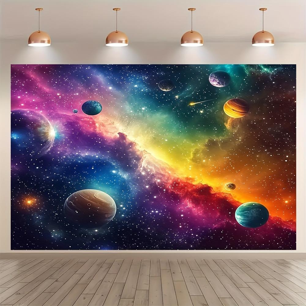 Multicolor Cosmic Tapestry: Dive into a Star - filled DreamlandWall decoration background cloth, bedroom room home decoration