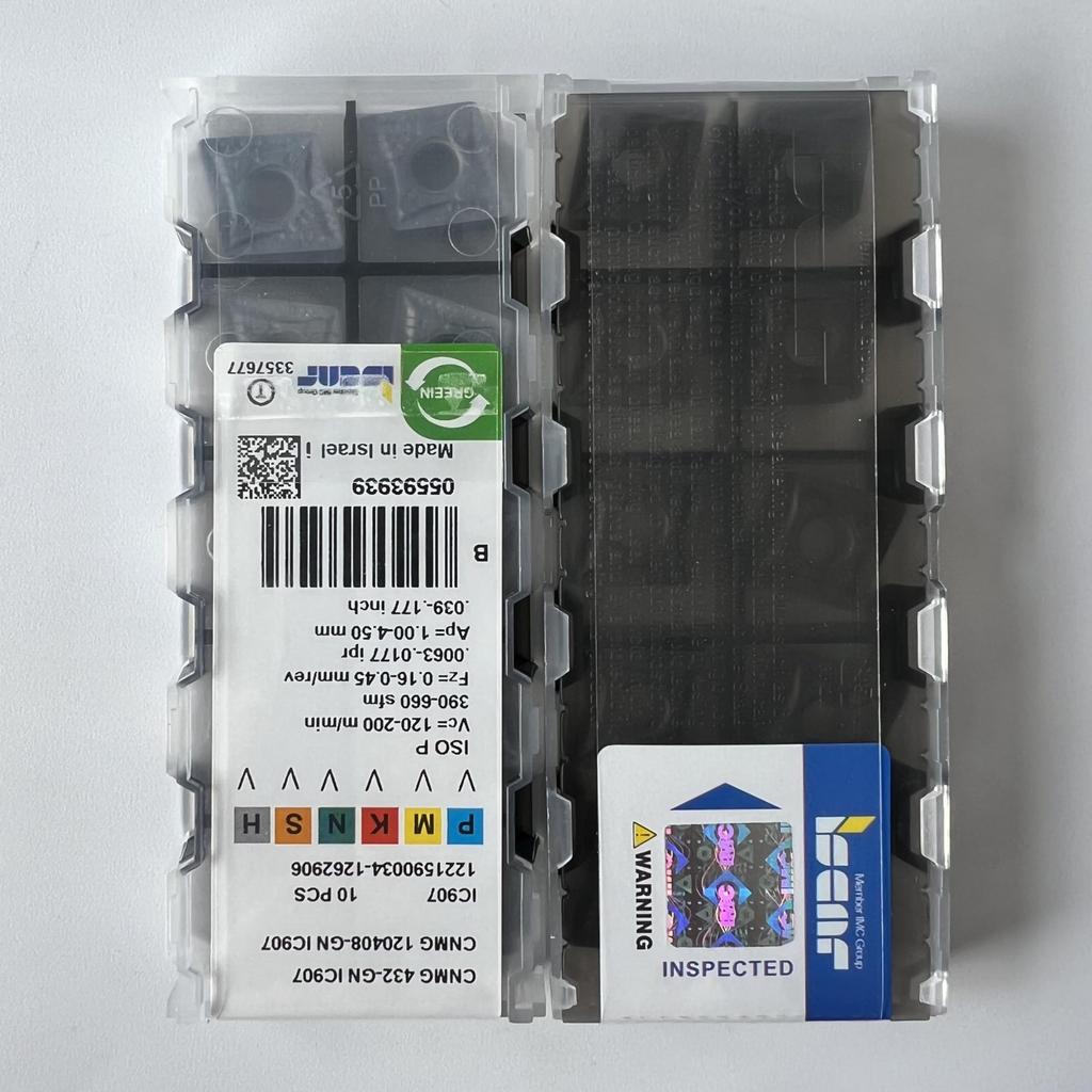 ISCAR / CNMG120408-GN IC907 / Industrial indexable carbide inserts 10 Pcs
