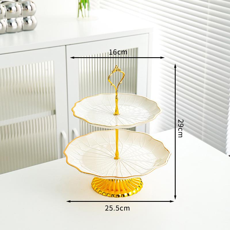 Lotus-shaped Fruit Tray Living Room Home Candy Tray Front Desk Snack Tray Beauty Salon Dessert Fruit Skewers