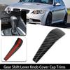Carbon Fiber ABS Gear Shift Knob Trim Cover Shell For BMW E90 E92 3 Series Sedan