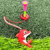 Big Head Golf Tee And Anti Lost Golf Tee Hanger Set Plastic Cartoon Dolphin Golf Tee Ring with Strap for Men Women Golf Enthusiasts
