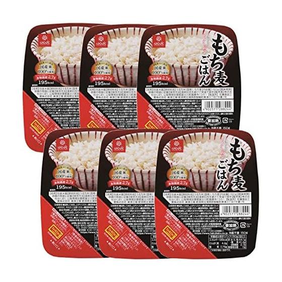 Hakubaku sticky barley rice packed rice 150g x 6 pieces