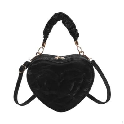 Heart Shape Shoulder Bag Casual PU Trendy Crossbody Purse for Girls Ladies Women