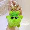 Cartoon Unique Plush Rabbit Fur Keychain Colorful Pom Pom Decoration For Bags Accessories And