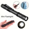 1-5PCS Mini LED Light Penlight Flashlight White/Purple Torch Pen Light with Clip Torch Lamp Batteries Not Included