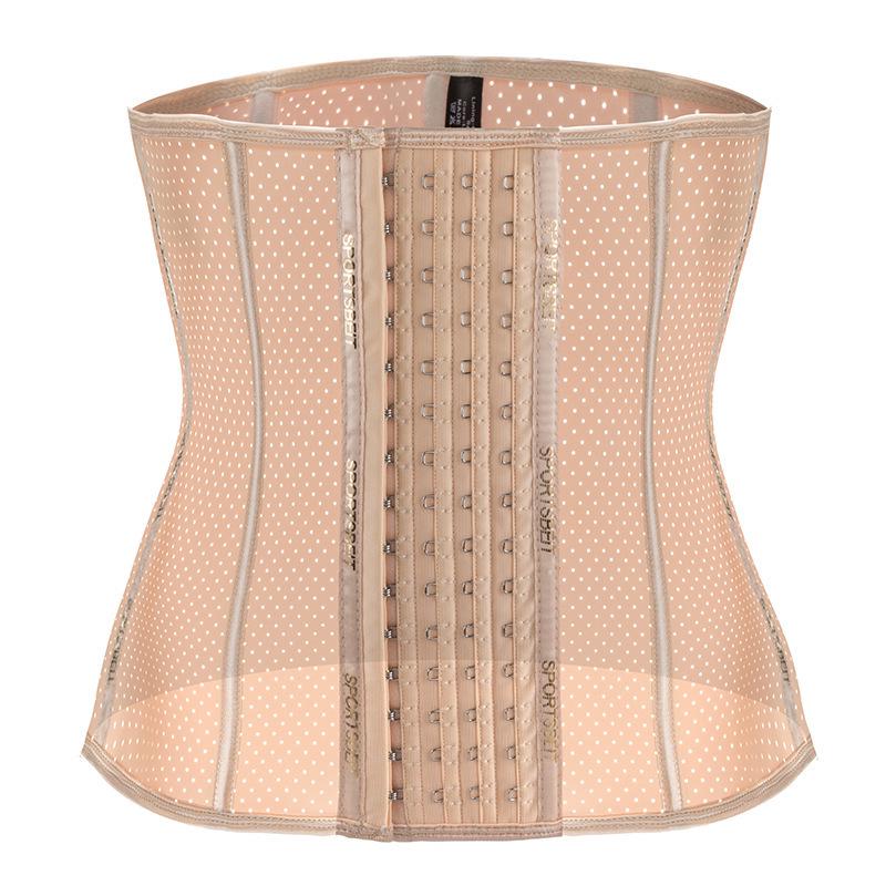 Buckle Postpartum Waist Trainer: Women's Latex Body Shaping & Fitness Cincher with 4 Rows, 15 Hooks