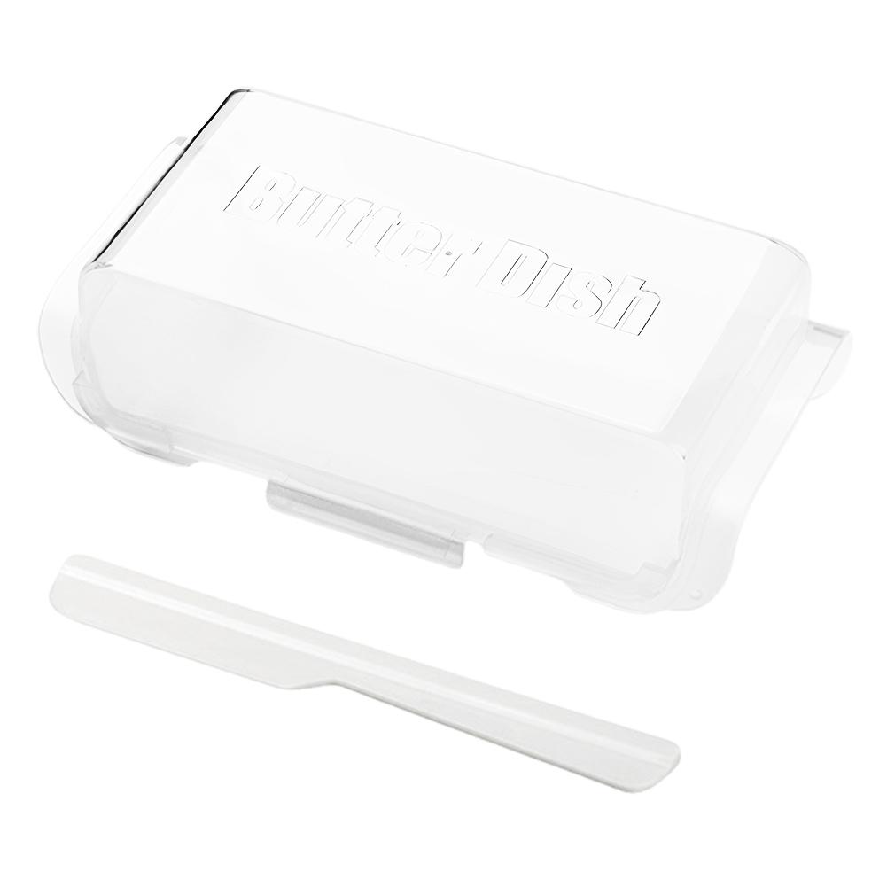 

Airtight Butter Dish with Spatula Space-Saving Butter Fresh-Keeping Box Cheese Storage Box for Refrigerator Door Shelf білий