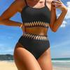 High Waist Bikini Set With Polyester Material For Water Sports And Beach Wear Women