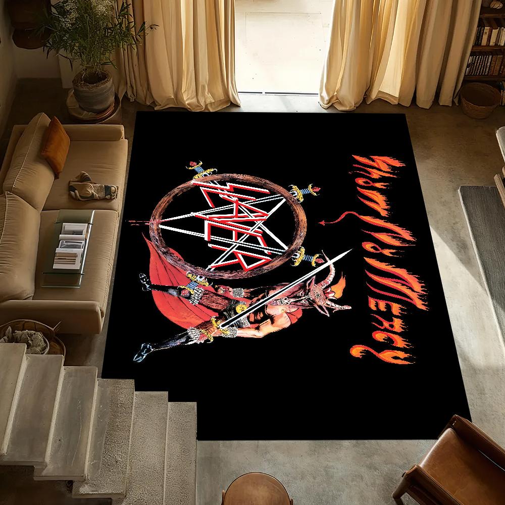 Band S-Slayer k-Kerry King Small Carpet Anti-Slip Kitchen Bedroom Handmade Tufted Rug Carpet Living Room Entrance Decoration