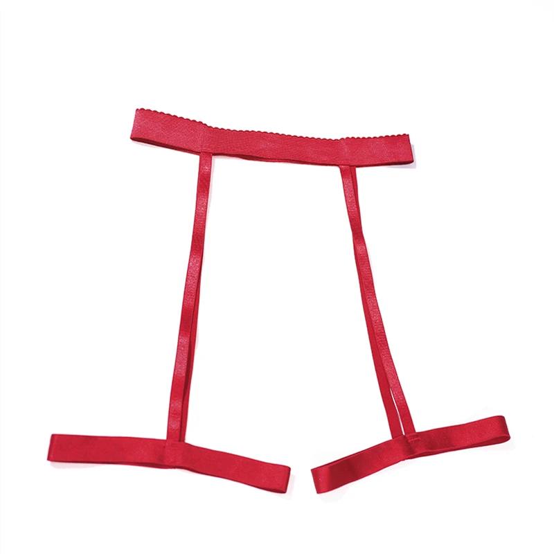 Red Lace Thigh-High Garters Women Sexy Transparent Underwear Elastic Suspender Belt For Stockings Female Erotic Lingerie