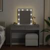 Masă de machiaj cu iluminare LED Sonoma Gri 100 x 40 x 130 cm
