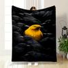 Stand Out Crow Flock Print Blanket Bedroom Blanket for Livingroom Couch Lunch Break Soft Throw for Friend's Festival Gift