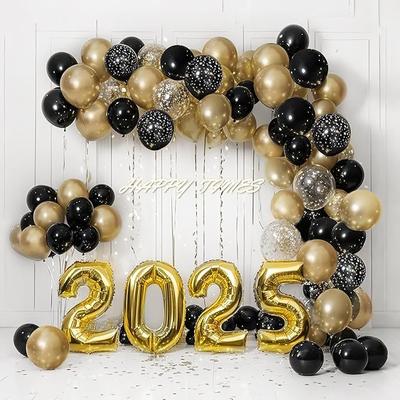 32 Inch Graduation Season Balloon Chain Black Gypsy Printed Balloon Metal Gold Balloon Decoration