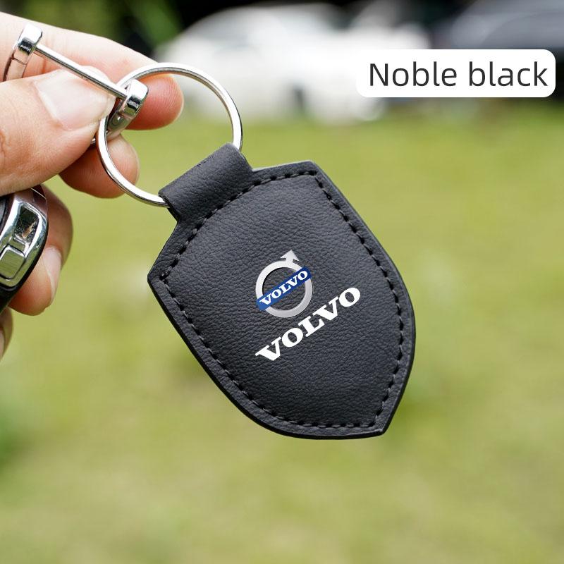 

Car Leather Keychain Key Ring Decoration Accessories For Volvo XC90 V90 V60 XC60 V40 S80 S60 S90 C40 XC40 V70 XC70 C30 C70 EX90 чорний