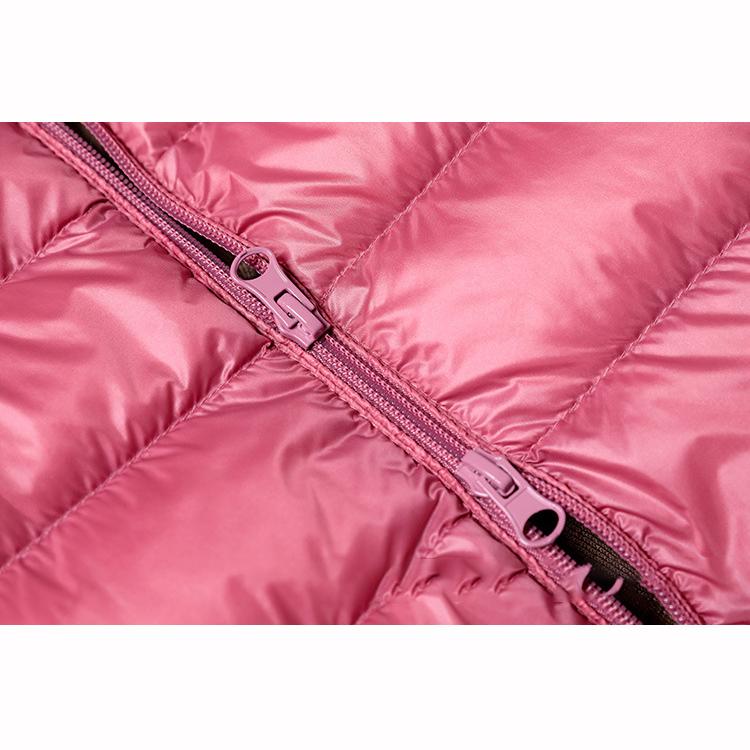 Fashion Slim Remove Hooded Parka Fashionable Outerwear Winter Women's Down Jackets Long Light Thin Coat Puffer Jacket