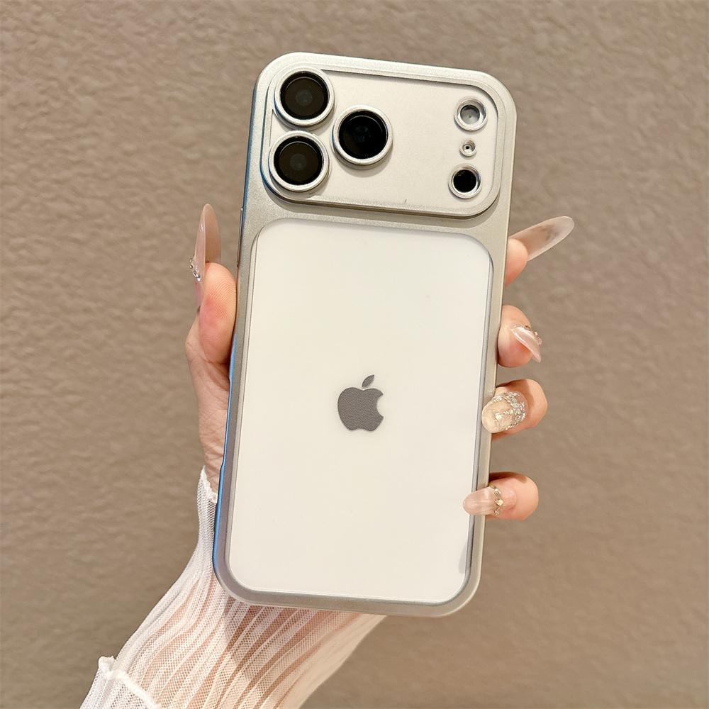 Luxury Matte Electroplate Phone Case For iPhone 17 Pro Air 11 12 13 14 15 Plus 16 TPU Soft Translunt Change 17 Pro Max Cover