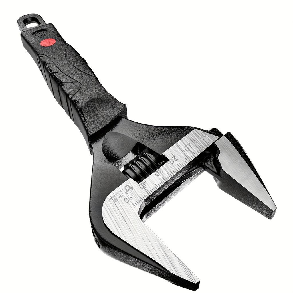 Wide Mouth Adjustable Wrench Set, 6-Inch & 10-Inch Wrenches, Plumbing Adjustable Wrench with Soft Grip,Metric, Cr-V Steel