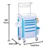 ABS Emergency Medical Cart with Flip-Top and Multiple Drawers