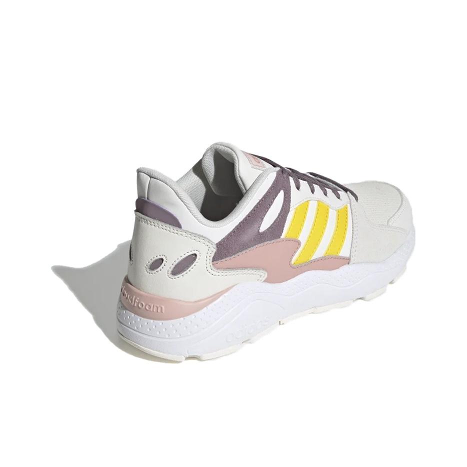 adidas Neo Crazychaos 1.0 Άνετα Δερμάτινα Απορρόφηση Κραδασμών Αντιολισθητικά Χαμηλά Casual Παπούτσια Τρεξίματος Γυναικείο Sneaker Λευκό Κίτρινο Καφέ EG8751