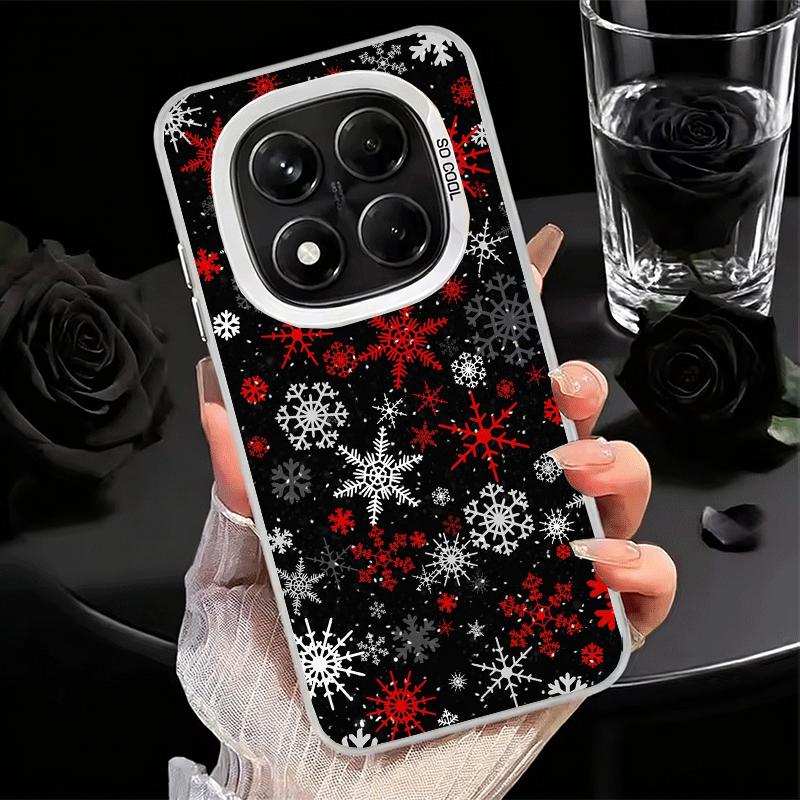 Snow Snowflake Winter Cold Shockproof Phone Case for Xiaomi Redmi Note 15 14 13 12 Pro Plus 11 11S 11T 5G Cover Anti Fall Fundas
