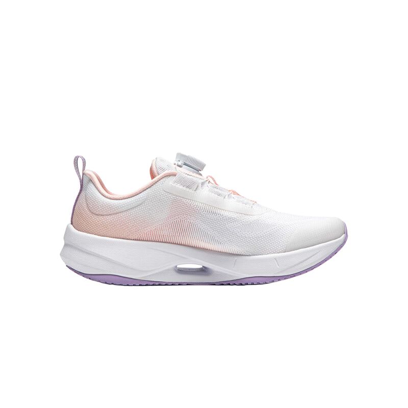 Li Ning Kids Ultra Light 21 Comfortable Soft Sole Non Slip Wear Resistant Low Top Running Shoes Kids Running Shoes White Pink YKFU012-4