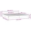 Bed Frame with Headboard Without Mattress White 200x200 cm
