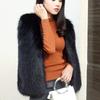 Winter Damen Kunstfellweste Mantel Weiblich Warm Baumwolle Weiß Schwarz Grau Fellweste Jacke Einfarbig V-Ausschnitt Lässig Ärmellos Mäntel