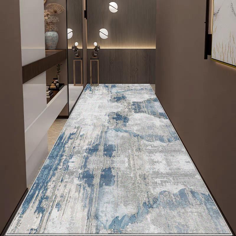Moderner Flurläufer Teppich für Flur Wohnzimmer Dekoration Heim Gang Bodenmatten Luxus Eingangsbereich Dekor Bereich Langer Streifen Teppich