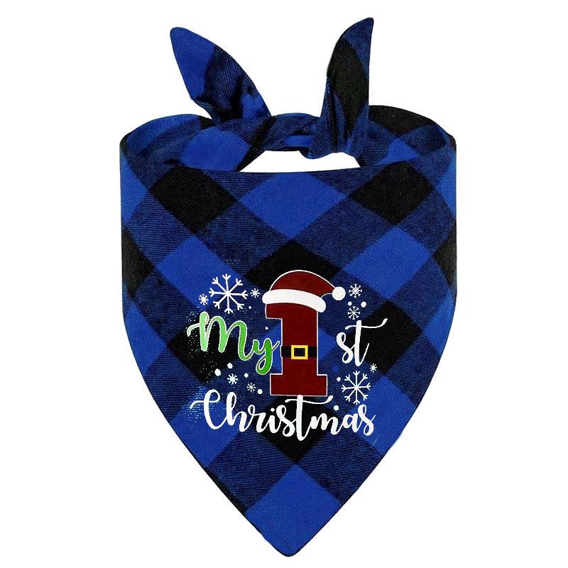 New Christmas Dog Saliva Towel Cat Triangle Towel Small and Medium Dog Bib Pet Snood Ornament