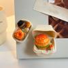 Chick Hamburger Refrigerator Magnet Resin Simulated Food Decorative Fridge Magnet Memo Notes Photo Holder for Home Kitchen Office