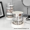 Rotating Transparent Jewelry Storage Box for Earrings, Necklaces, and Hair Accessories