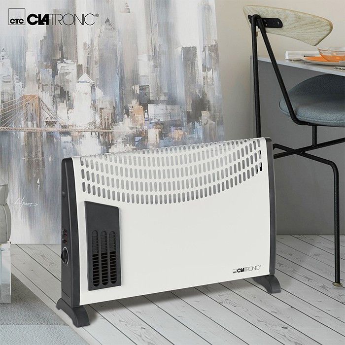 Convecteur Électrique - Clatronic - KH 3433N - 2000 W - 3 Réglages De Chaleur - Fonction Soufflerie