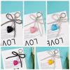 Colorful Bowknot Beaded Keychain Resin Lovely Bag Pendant Minimal Design Cute Car Keyring  Unisex