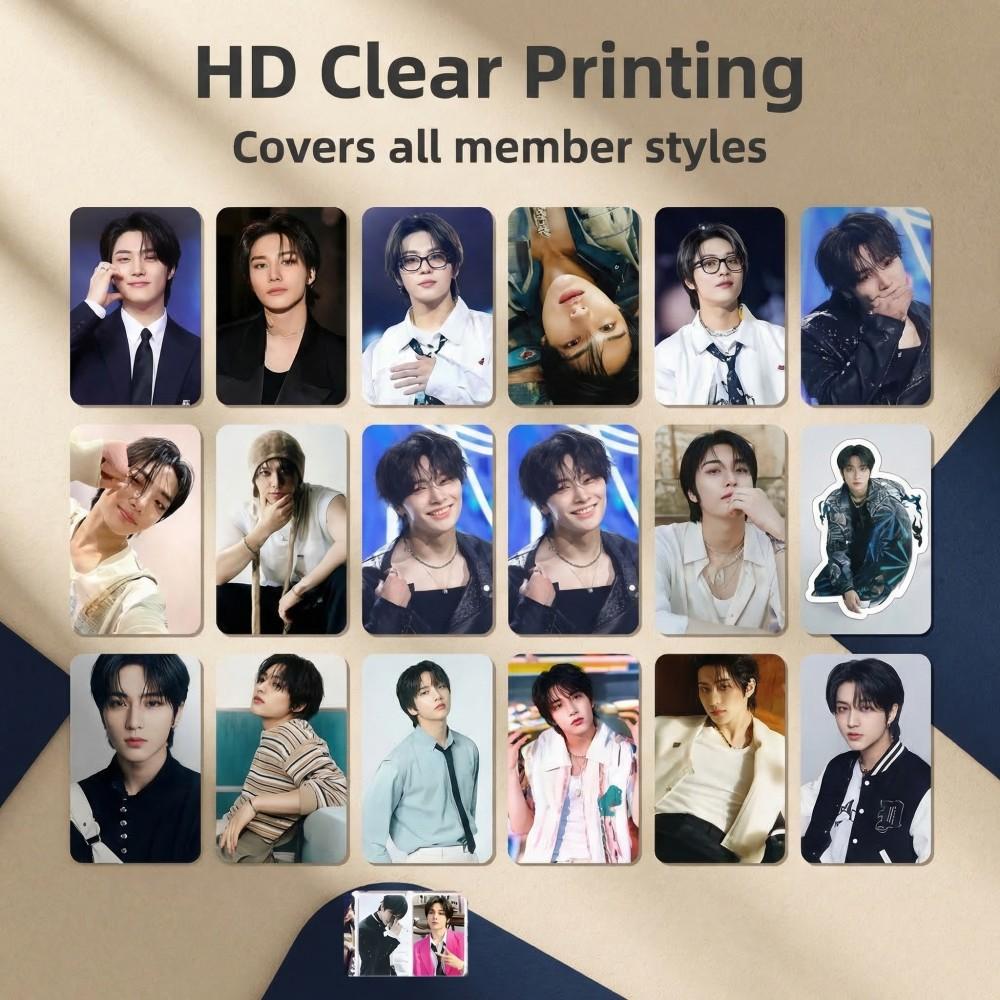 92PCS Hot Kpop Idol Stray Kids Collectible Cards Sticker High Definition Photo Postcards Card Fans Support Gifts L.N LOMO Kid Friendly Entertaining
