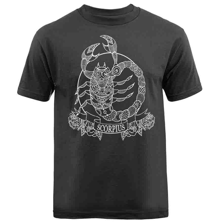 Скорпион Знак Зодиака Гороскоп Астрологический Графический Футболка Унисекс Футболка XXXXL