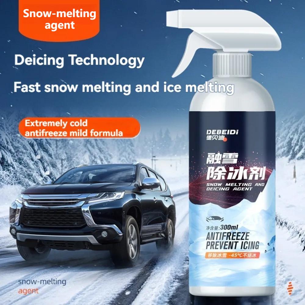 Enteiser-Spray für Autofenster -45°C Schnell wirkend Schnee schmelzend & Eisentferner für Windschutzscheibenglas, 300ml Winter Auto Frostschutz Auftau Flüssigkeit