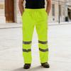 Work Pants Elastic Waist Tear-Resistant Double-Layer Reflective Strips Fabric High-Visibility Safety Pants Heavy-duty Workwear