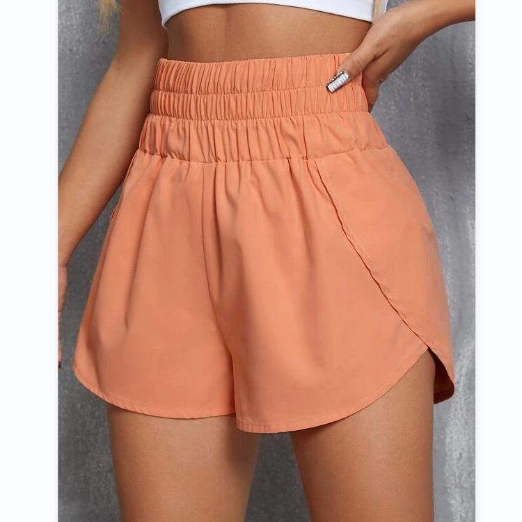 Spring and summer new women s shorts high waist elastic loose sports casual shorts women S оранжевый