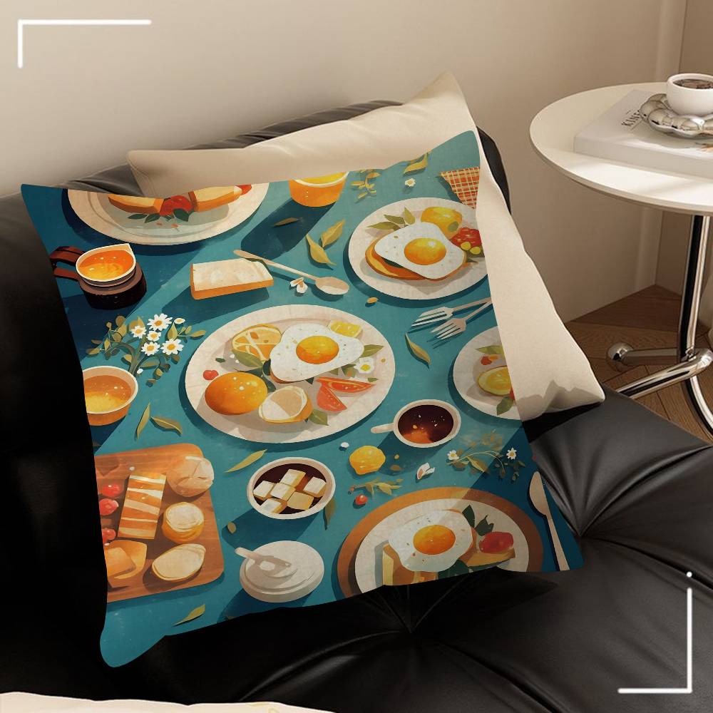 Delicious Food 4545cm Cushion Cover Pillow Cover Decor Pillowcase Home Pillowcase For Couch Pillow