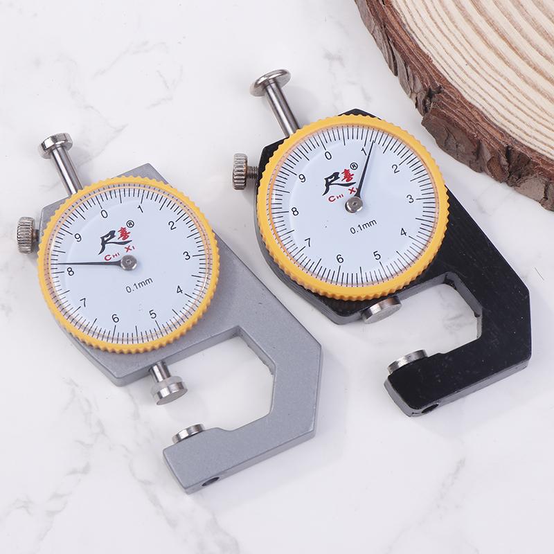 Leather Gauge Thickness 0-10Mm Accuracy 0.1Mm Dial Paper Meter Tester For Hollow Pipe Or Circular Tube Caliper Measuring Tool