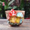 Garden Personality Mushroom Stoneware Succulent Flower Pot Living Room Decoration Planter Vintage Handicrafts Bonsai Pots