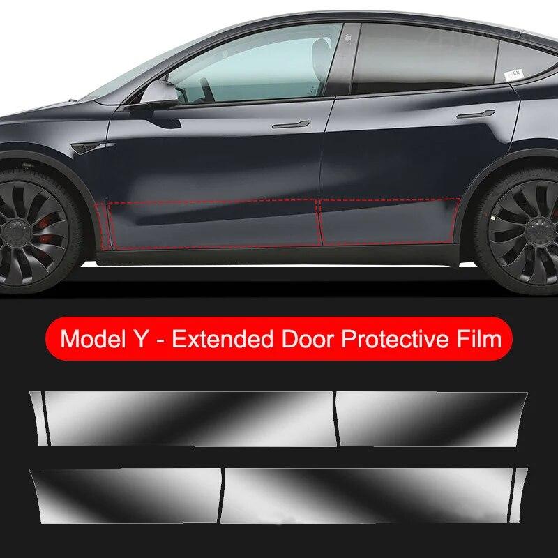 

Для Tesla Model3/Y 2017- Передня Двері Задня Двері Розширена Захисна Плівка Невидимий Автомобільний Одяг PPF Набір Плівок для Фар Декорація ModelY Extended