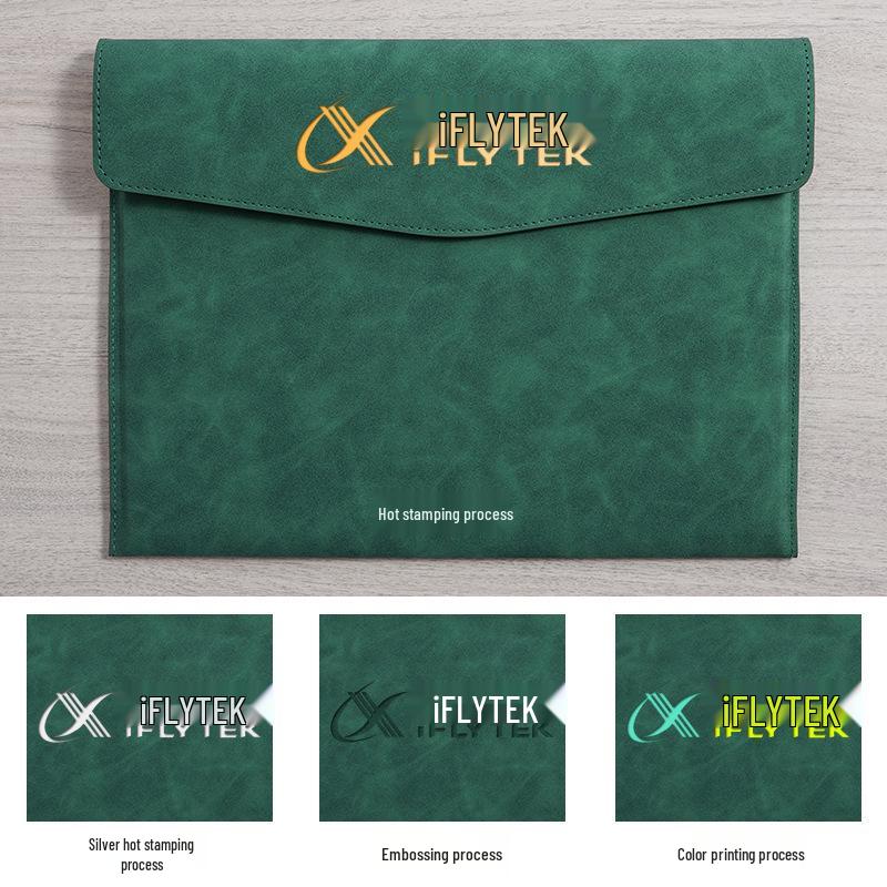 A4 Waterproof Leather Document Briefcase with Snap Closure and Large Capacity