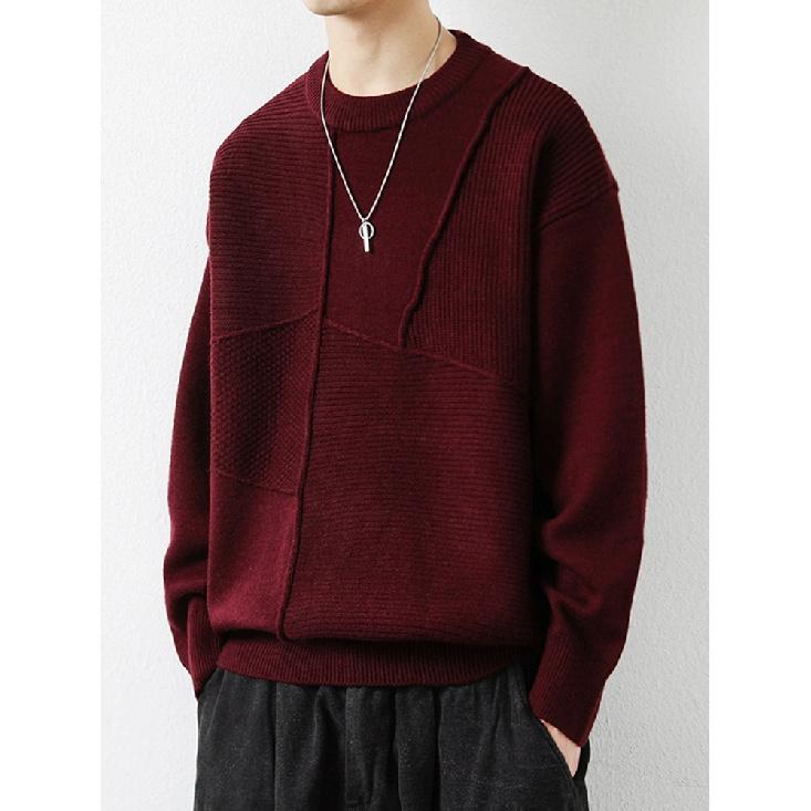 Men's Fashion round Neck Sweater Men's Autumn and Winter Youth Loose Casual Jacket Sweater
